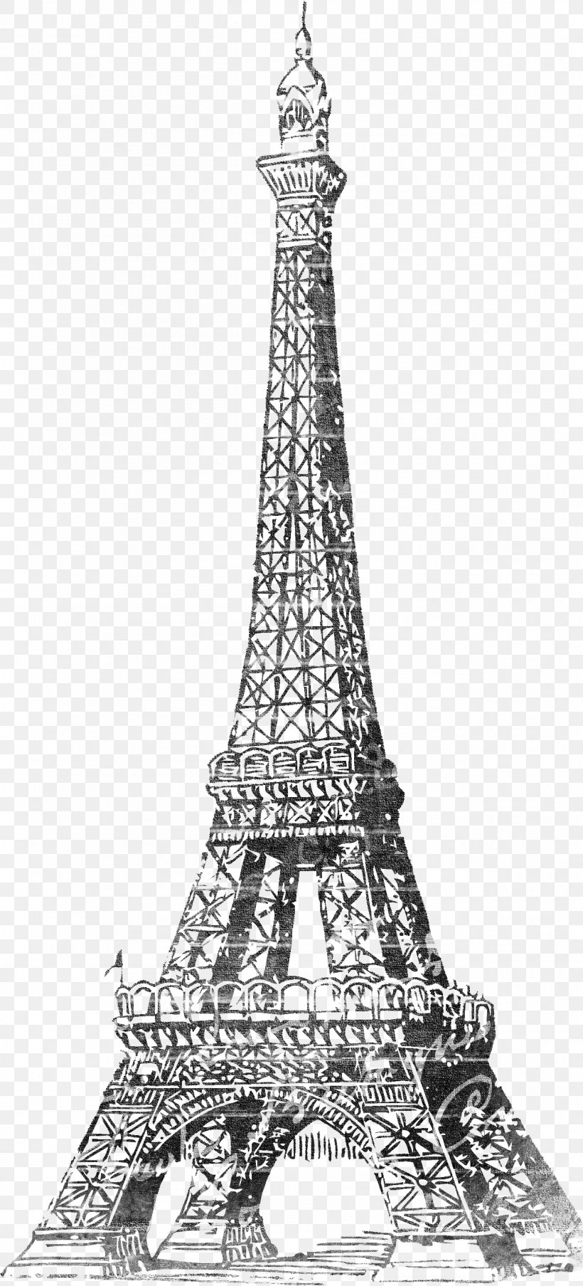 Eiffel Tower Printmaking Picture Frames Printing, PNG, 1253x2762px, Eiffel Tower, Black And White, Building, Decoupage, Drawing Download Free