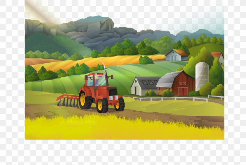 Farm Landscape Rural Area Illustration, PNG, 875x587px, Landscape, Agricultural Machinery, Agriculture, Farm, Farmer Download Free