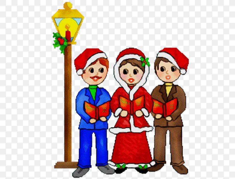 Happy Christmas, PNG, 530x626px, Watercolor, Carol, Cartoon, Choir, Christmas Download Free