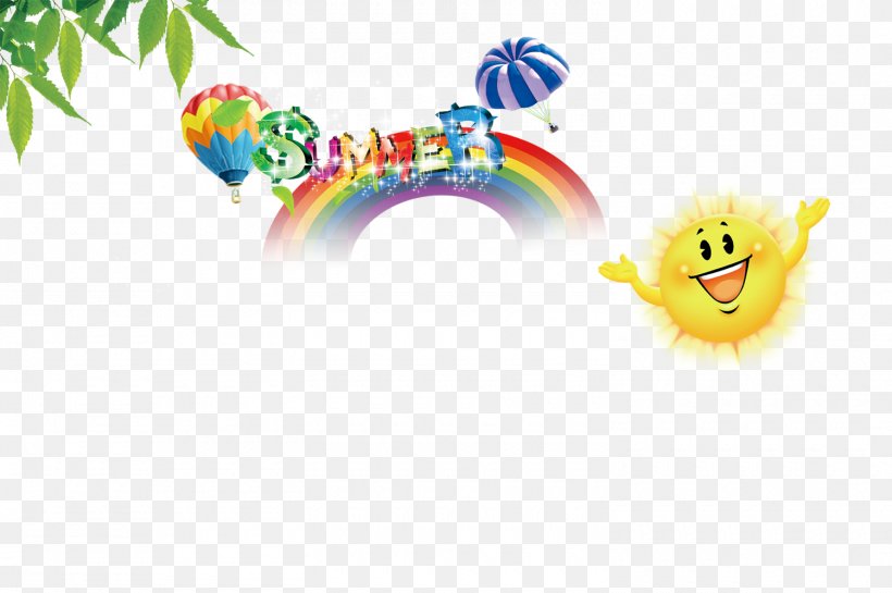 Rainbow Sky Yellow Cloud, PNG, 1500x997px, Rainbow, Balloon, Cartoon, Cloud, Cloud Iridescence Download Free