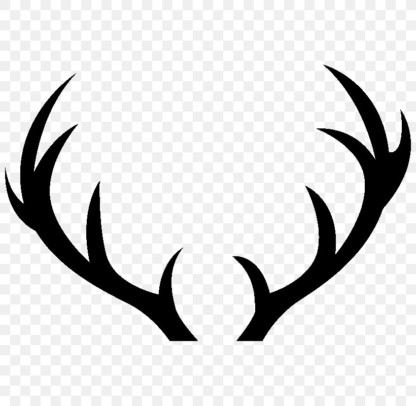Red Deer Antler Sticker Clip Art, PNG, 800x800px, Deer, Animal, Antler, Artwork, Black Download Free
