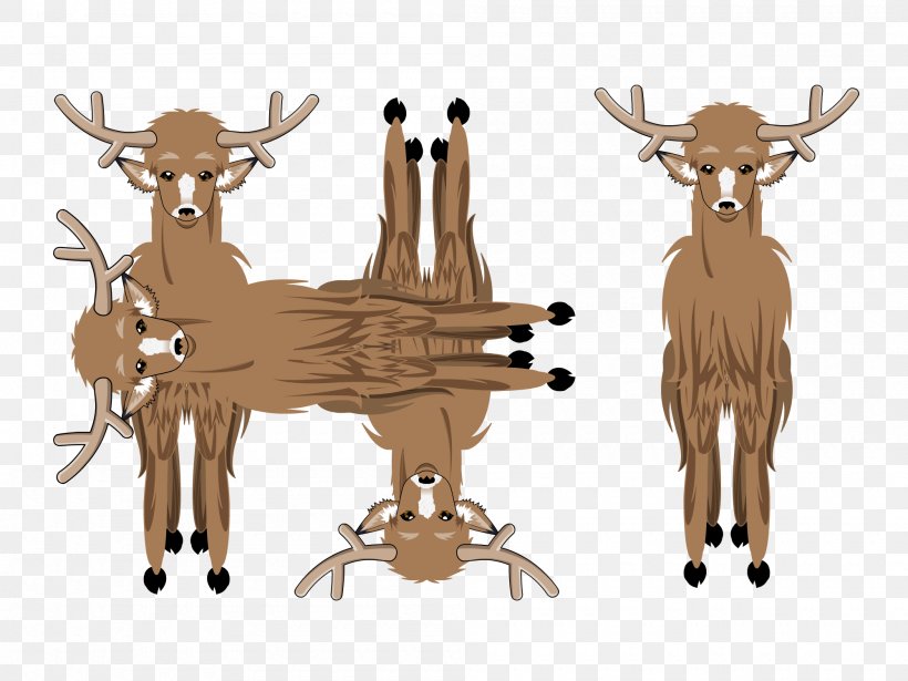 Reindeer Cattle Antler Cartoon Wildlife, PNG, 2000x1500px, Reindeer, Antler, Cartoon, Cattle, Cattle Like Mammal Download Free