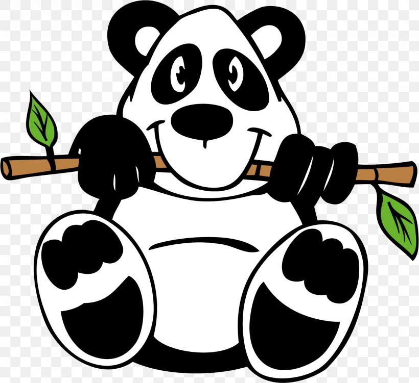 Giant Panda Bear Bamboo Clip Art, PNG, 1500x1375px, Giant Panda, Artwork, Bamboo, Bear, Black And White Download Free