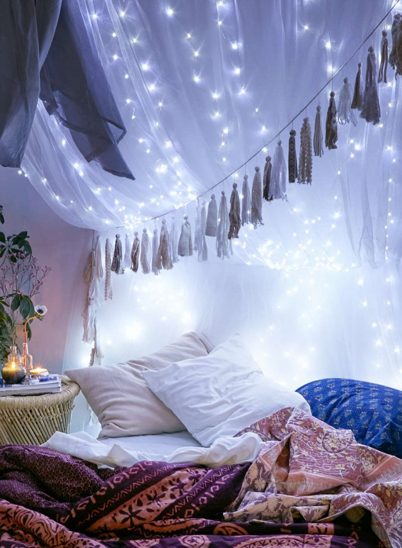 Lighting Bedside Tables Bedroom Christmas Lights, PNG, 940x1280px, Light, Bed, Bed Sheet, Bedroom, Bedside Tables Download Free