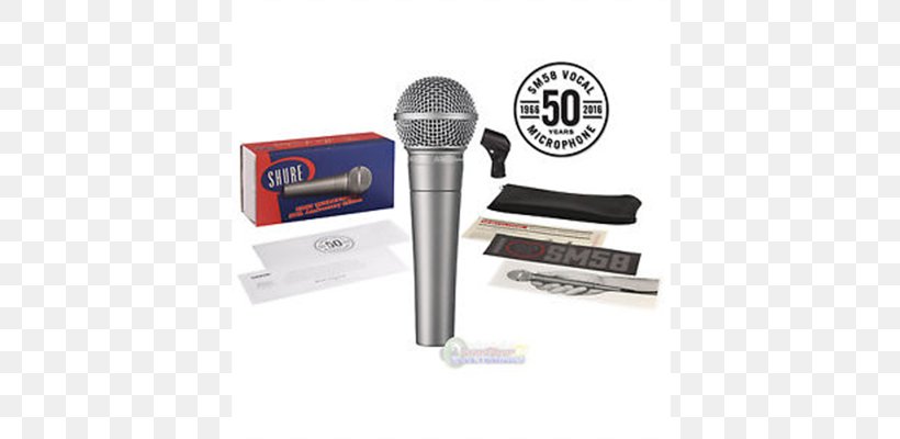 Shure SM58 Microphone Professional Audio, PNG, 740x400px, Shure Sm58, Anniversary, Audio, Color, Electronics Download Free