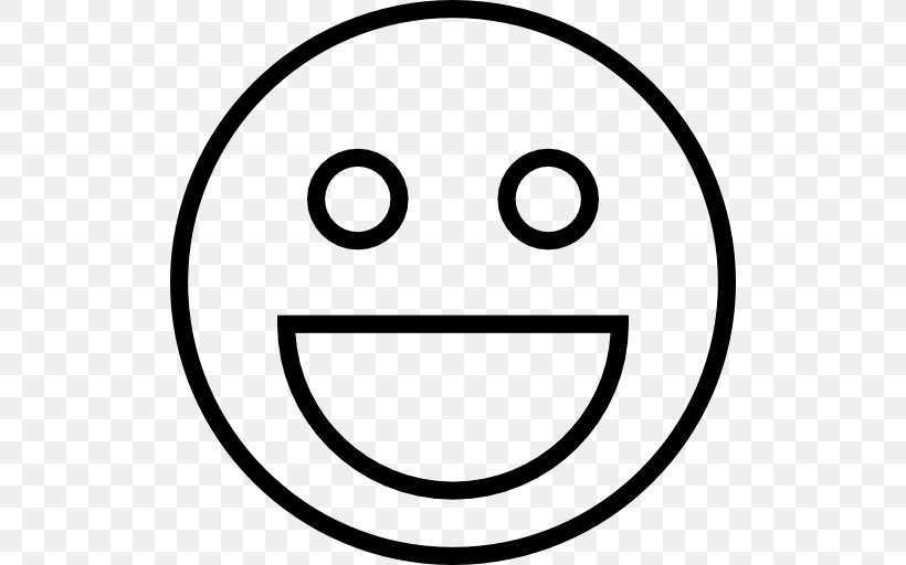 Smiley, PNG, 512x512px, Smiley, Area, Black And White, Emoticon, Emotion Download Free