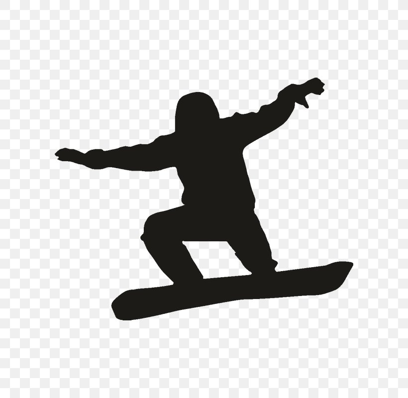 Snowboarding Decal Silhouette, PNG, 800x800px, Snowboarding, Balance, Black And White, Decal, Drawing Download Free