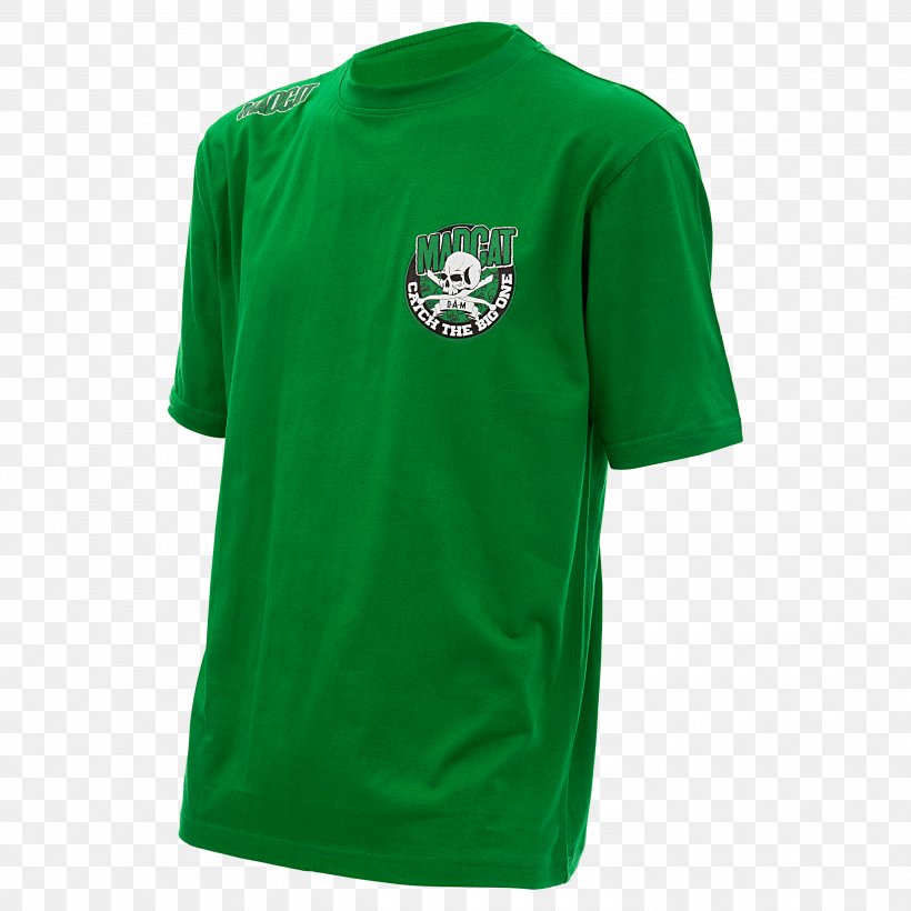 T-shirt Sleeve Sportswear Sports Fan Jersey Outerwear, PNG, 3000x3000px, Tshirt, Active Shirt, Brand, Green, Jersey Download Free