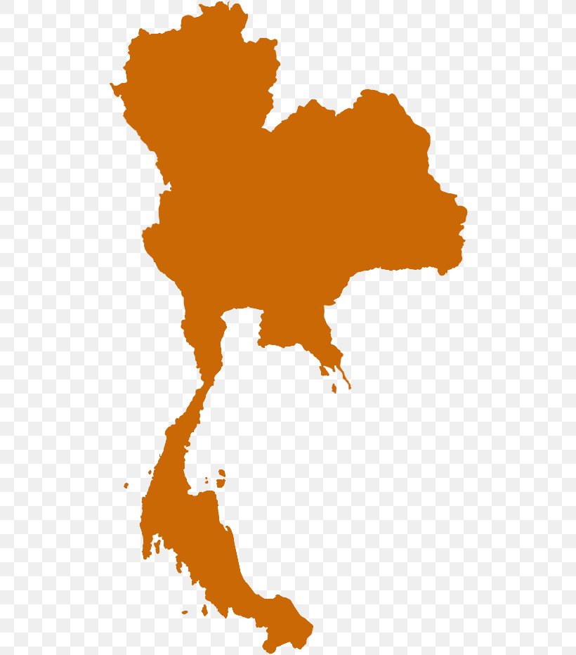 Vector Graphics Royalty-free Thailand World Map, PNG, 525x932px, Royaltyfree, Area, Carnivoran, Map, Orange Download Free