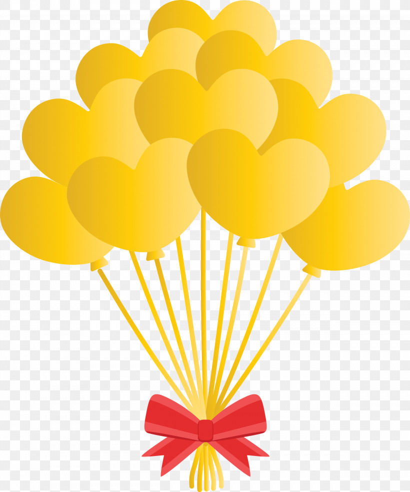 Balloon, PNG, 2501x3000px, Balloon, Heart, Yellow Download Free