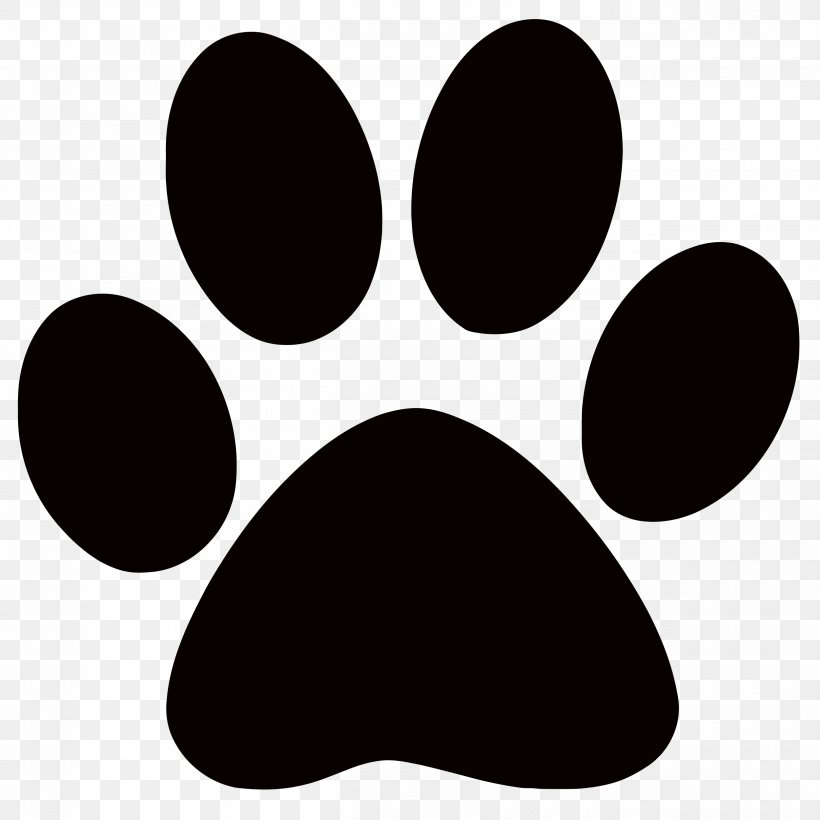 Clip Art Dog Paw Cat Illustration, PNG, 2500x2500px, Dog, Black, Black And White, Cat, Monochrome Download Free
