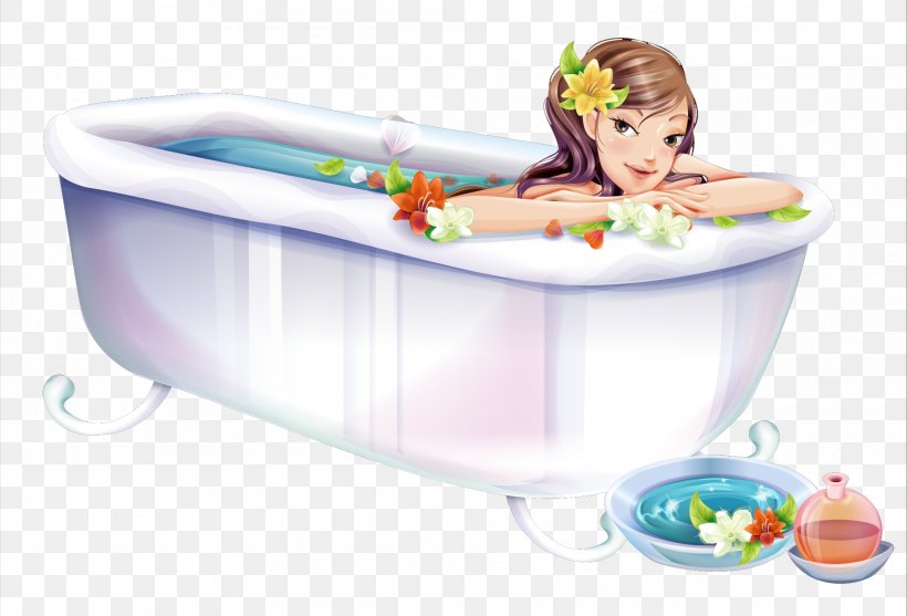 Bathtub Drawing, PNG, 1972x1341px, Watercolor, Cartoon, Flower, Frame, Heart Download Free