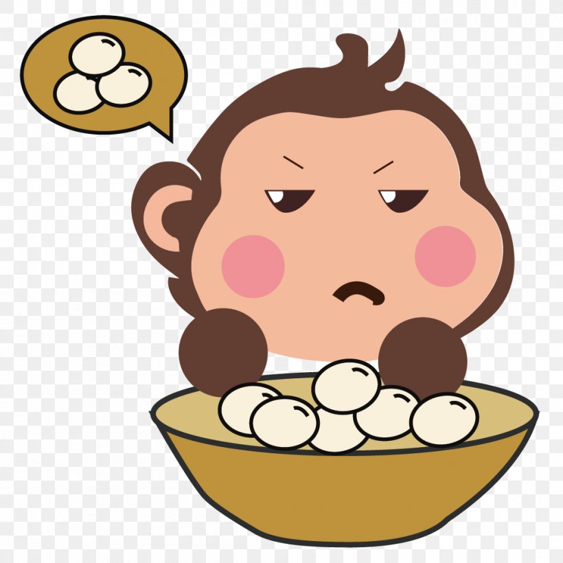 Monkey Chinese New Year Cartoon, PNG, 1000x1000px, Monkey, Animation, Cartoon, Cheek, Chinese New Year Download Free