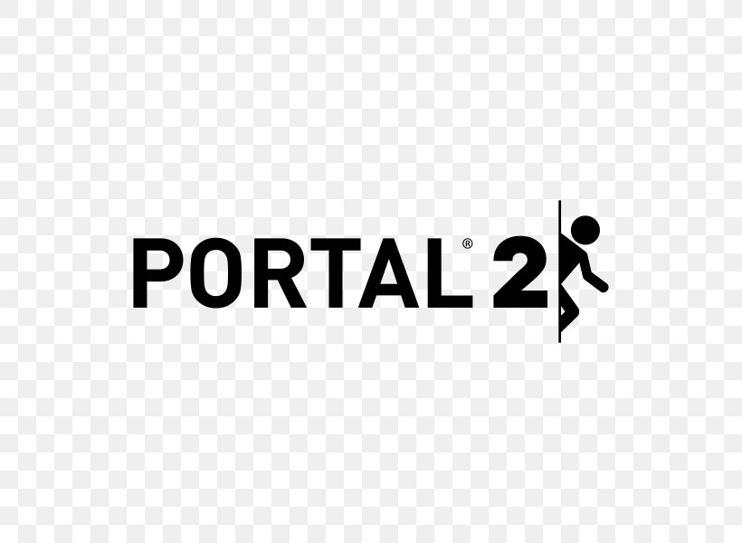 Portal 2 Team Fortress 2 Video Game Valve Corporation, PNG, 600x600px, Portal 2, Area, Black, Black And White, Brand Download Free