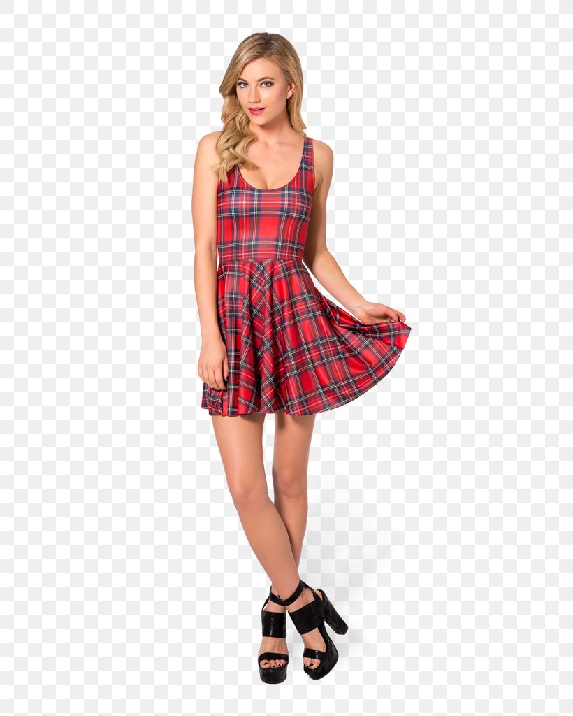 Dress - Tartan Dress Clothing Skirt Fashion PNG