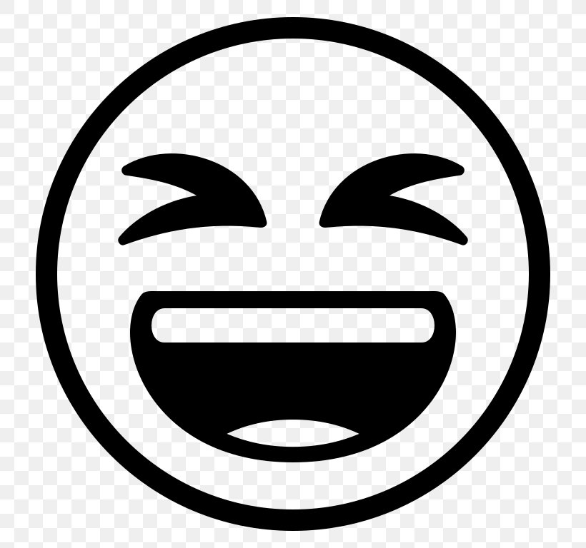 Face With Tears Of Joy Emoji Smiley Laughter, PNG, 768x768px, Face With Tears Of Joy Emoji, Black And White, Dieting, Emoji, Emoticon Download Free