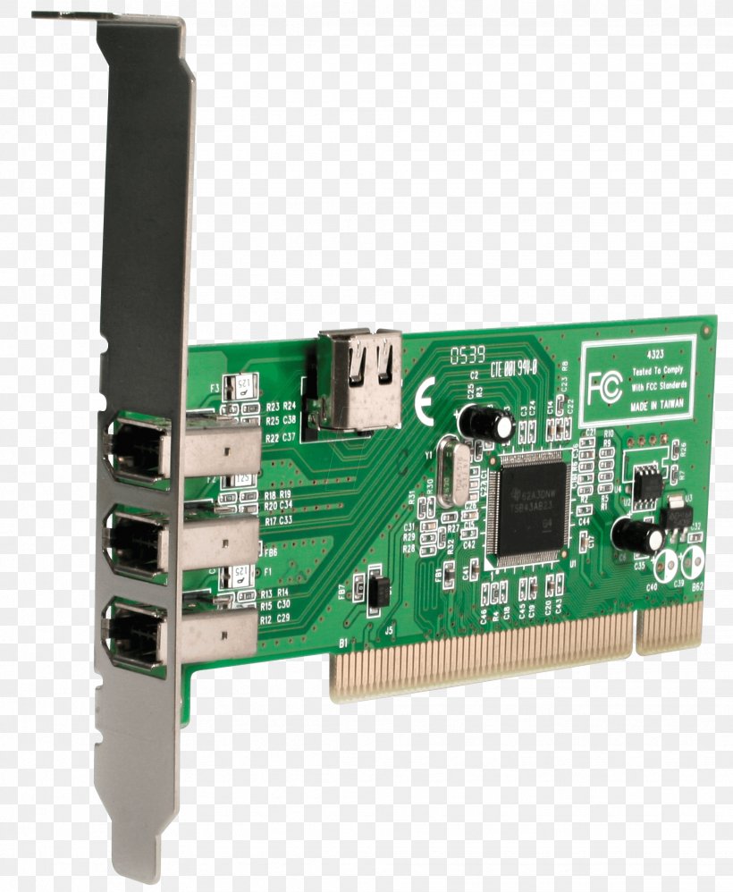 IEEE 1394 Conventional PCI ExpressCard Computer Port Expansion Card, PNG, 1952x2376px, Ieee 1394, Adapter, Computer, Computer Component, Computer Port Download Free