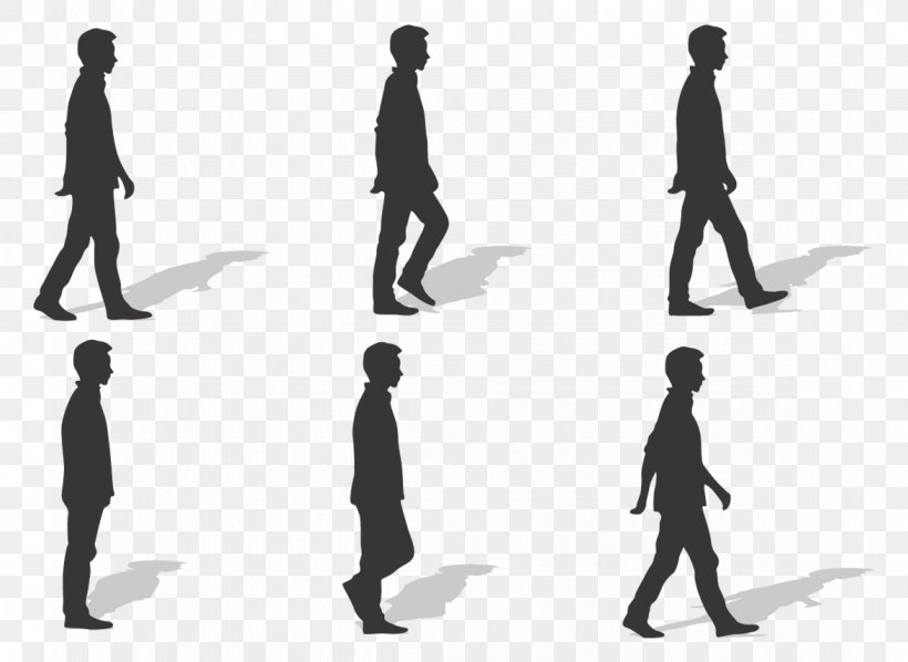 Walk Cycle Walking Euclidean Vector, PNG, 1174x857px, Walking, Animation, Black And White, Business, Communication Download Free