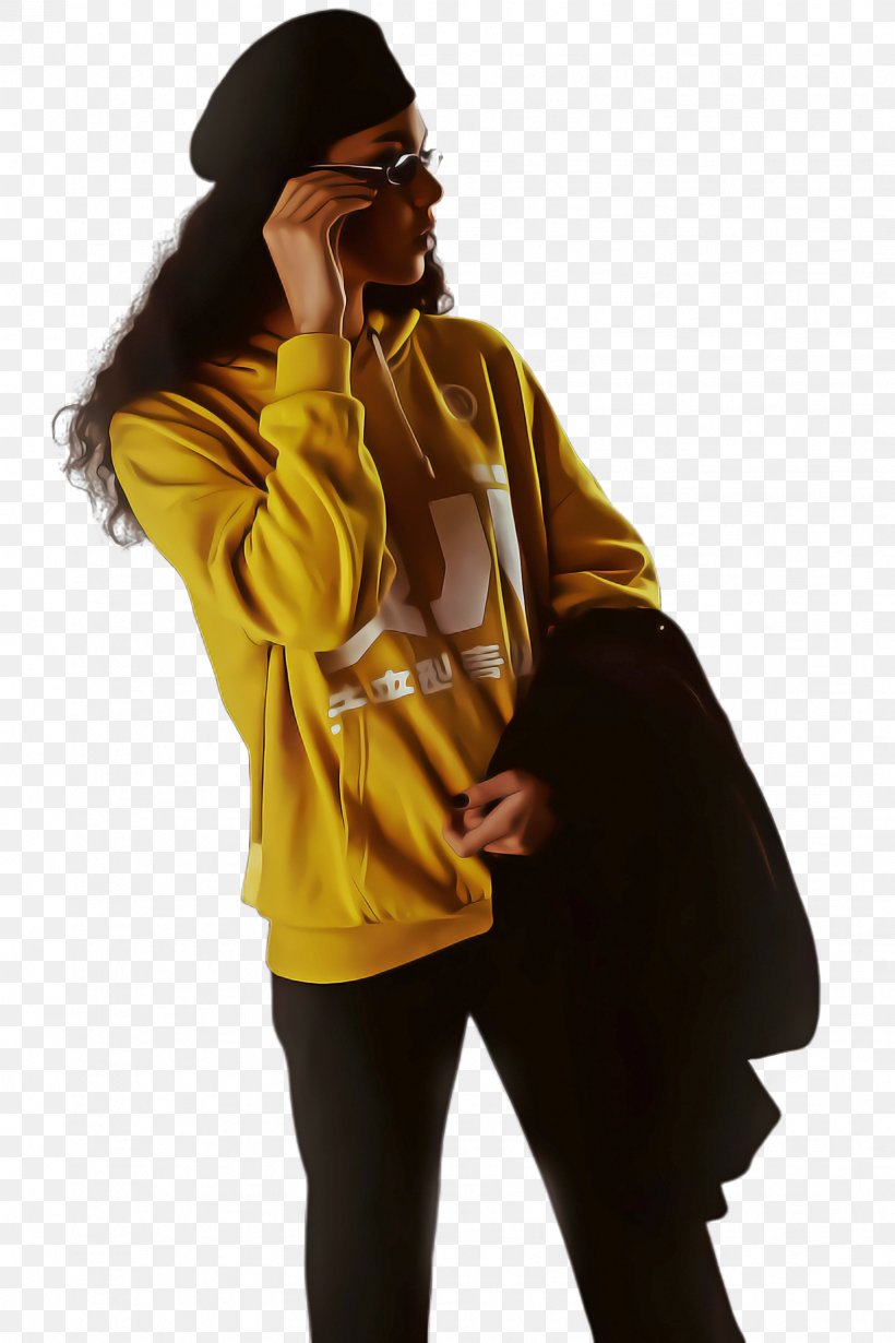 Yellow Clothing Outerwear Hood Sleeve, PNG, 1632x2448px, Yellow, Clothing, Costume, Hood, Hoodie Download Free