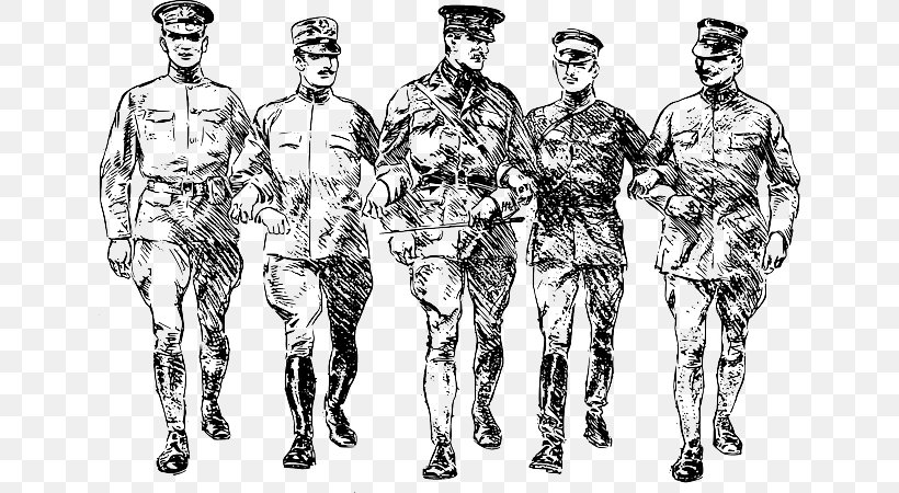 World War II Clip Art Soldier, PNG, 640x450px, World War I, Black And White, Combat, Costume Design, Fashion Design Download Free