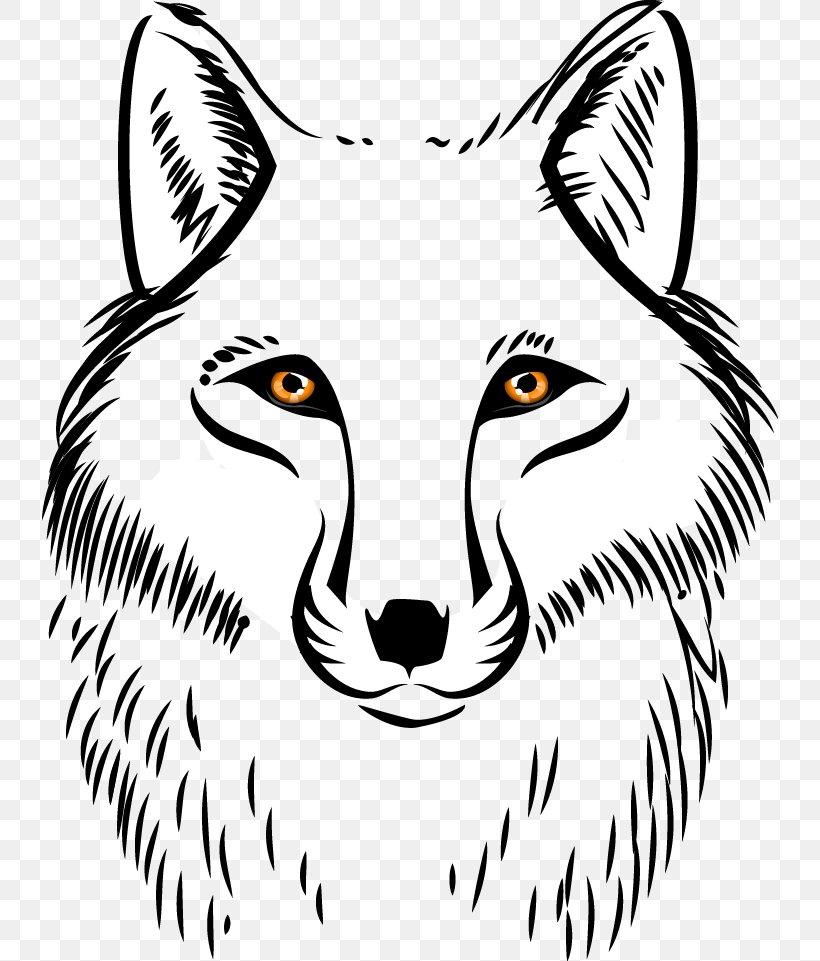 Gray Wolf Clip Art, PNG, 736x961px, Gray Wolf, Artwork, Big Cats, Black And White, Carnivoran Download Free