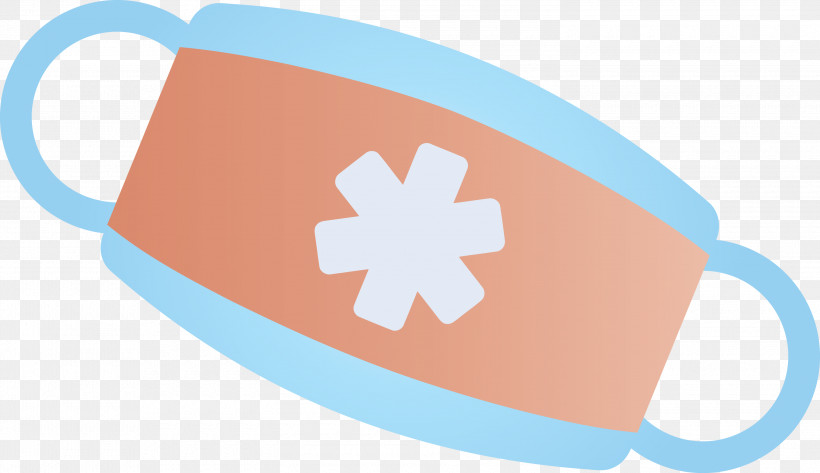 Medical Mask Surgical Mask, PNG, 3000x1731px, Medical Mask, Aqua, Blue, Orange, Surgical Mask Download Free