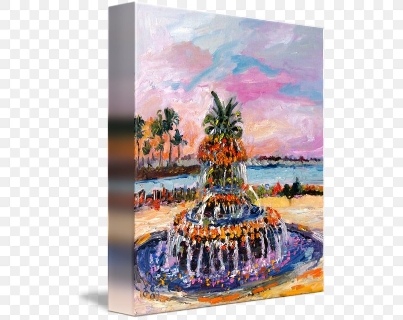 Pineapple Fountain Still Life Painting Art Rainbow Row, PNG, 511x650px, Still Life, Art, Artist, Artwork, Charleston Download Free