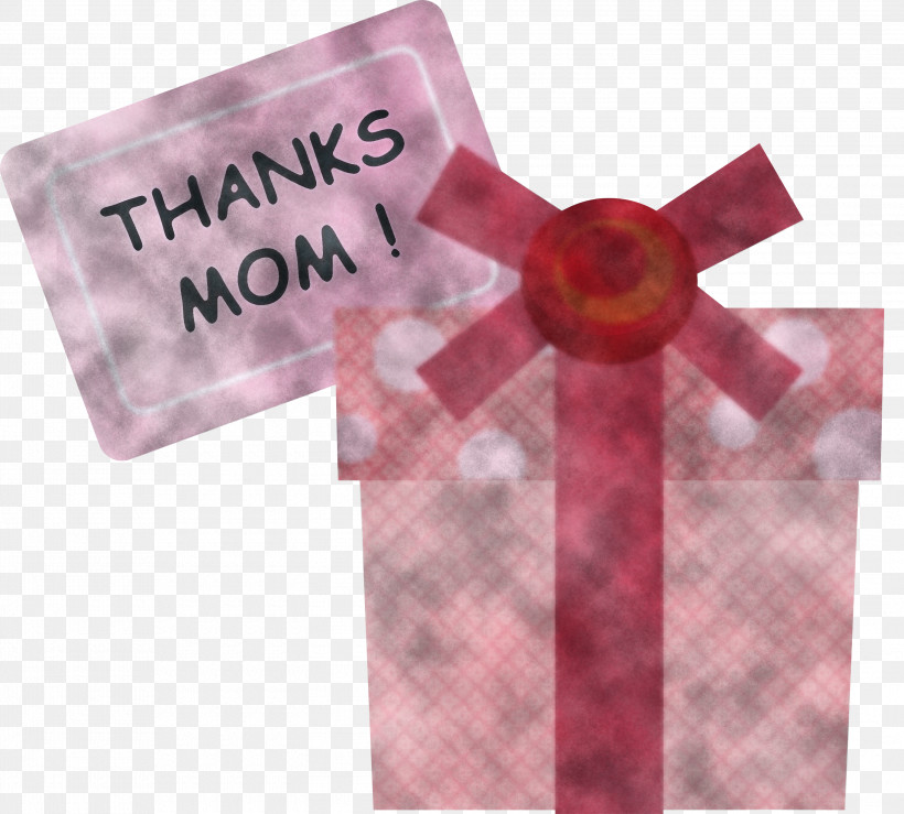 Mothers Day Gift Thanks Mom, PNG, 3000x2707px, Mothers Day Gift, Cross, Gift Wrapping, Magenta, Material Property Download Free