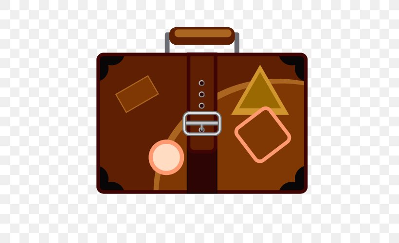 Suitcase Travel, PNG, 500x500px, 2d Computer Graphics, Suitcase, Animation, Brand, Brown Download Free