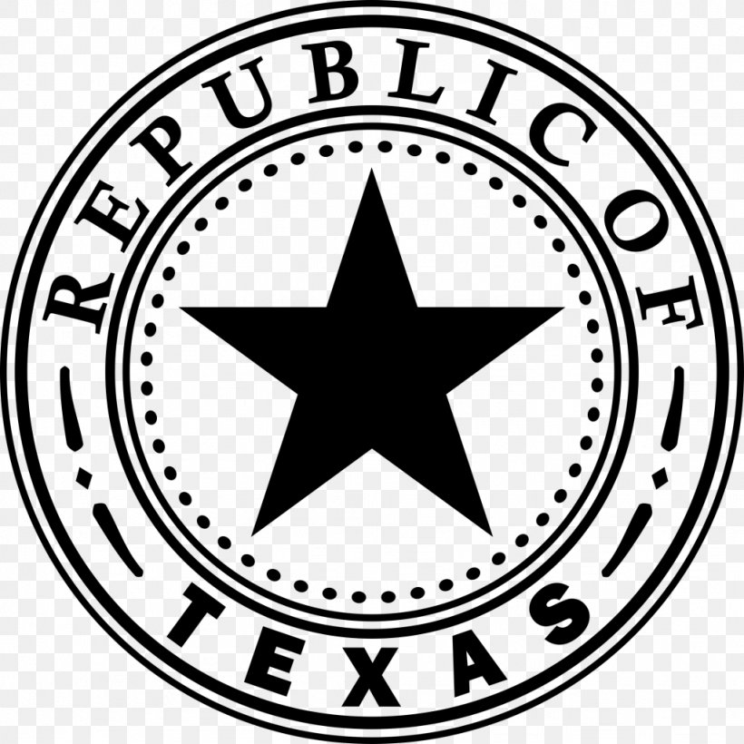 Republic Of Texas Texas State Capitol Seal Of Texas Lorenzo De Zavala State Archives And Library Building Texas Revolution, PNG, 1024x1024px, Republic Of Texas, Area, Black And White, Brand, Constitution Of Texas Download Free