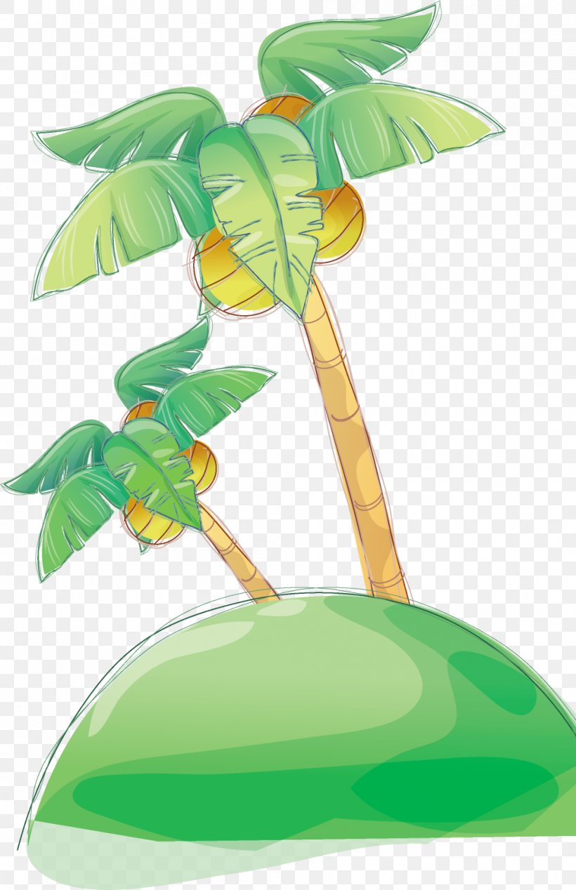Drawing Presentation, PNG, 1002x1550px, Drawing, Adobe Flash, Branch, Coconut, Green Download Free