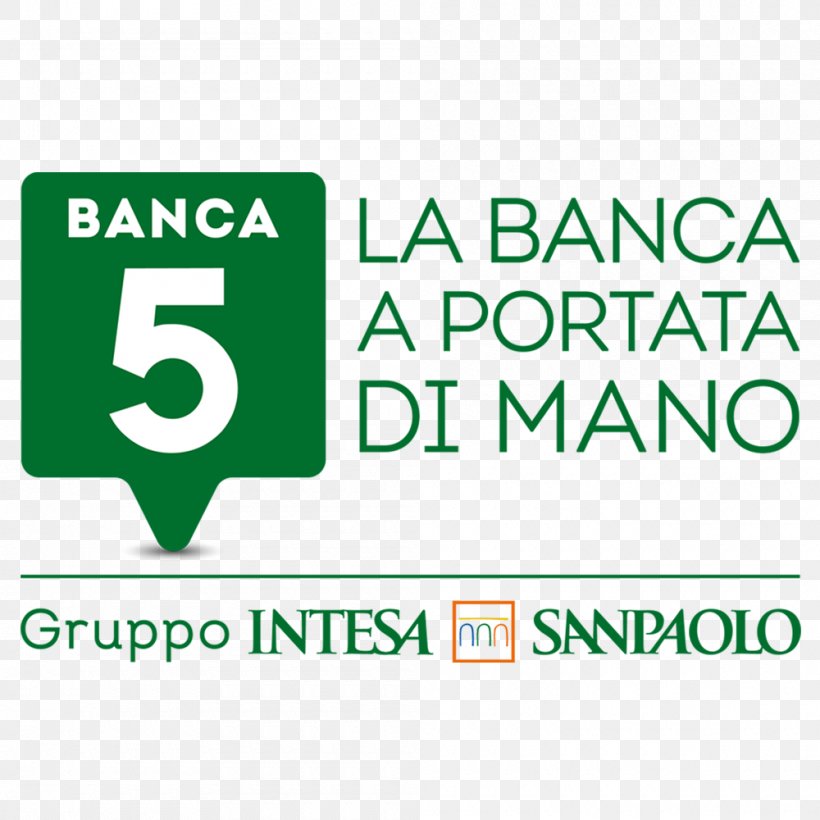 Intesa Sanpaolo Banca 5 Bank Stored-value Card Service, PNG, 1000x1000px, Intesa Sanpaolo, Area, Bank, Banner, Brand Download Free