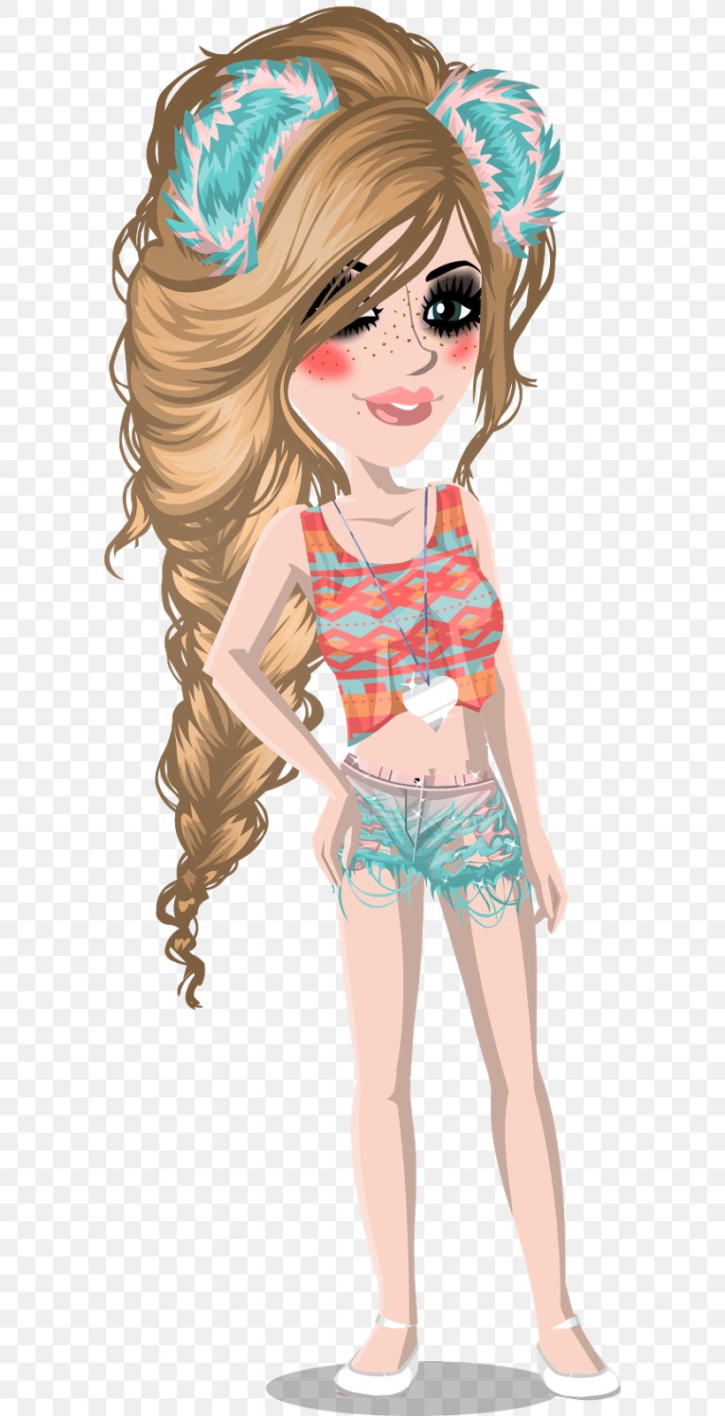 MovieStarPlanet Fashion Brown Hair Clothing, PNG, 585x1600px, Watercolor, Cartoon, Flower, Frame, Heart Download Free