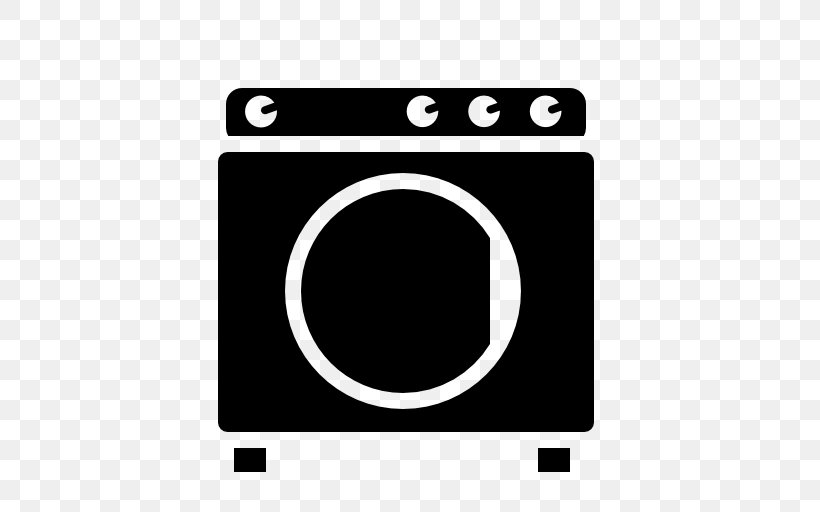 Washing Machines Clothes Dryer Laundry Symbol, PNG, 512x512px, Washing Machines, Black, Black And White, Brand, Cleaning Download Free