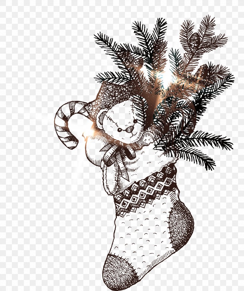Christmas Sock Drawing Hosiery, PNG, 3524x4201px, Christmas, Art, Cartoon, Christmas Ornament, Designer Download Free