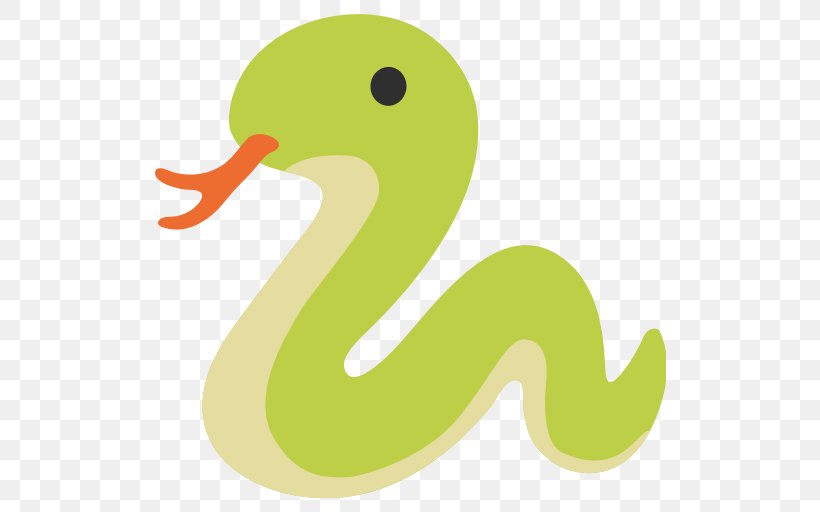 Emoji Snake Android Sticker WhatsApp, PNG, 512x512px, Emoji, Android, Beak, Bird, Duck Download Free