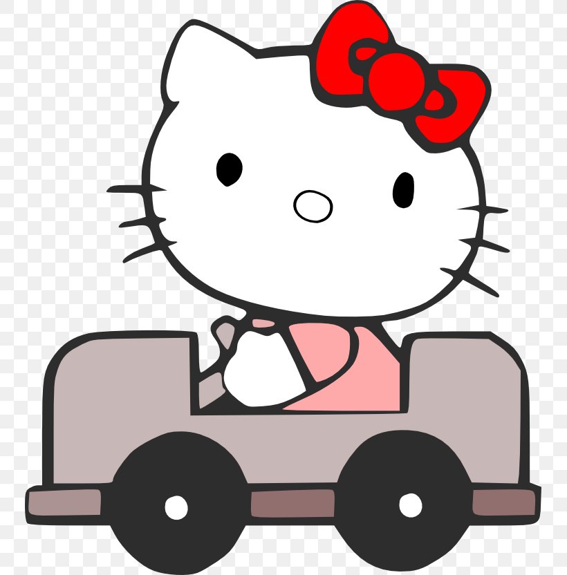 Hello Kitty Character Cartoon Clip Art, PNG, 747x832px, Hello Kitty, Area, Artwork, Ballet Dancer, Black And White Download Free