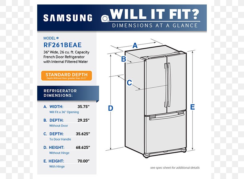 Refrigerator Samsung RF18HFENB Door Frigidaire Gallery FGHB2866P, PNG, 800x600px, Refrigerator, Area, Diagram, Door, Drawer Download Free
