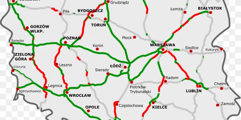 Highways In Poland Controlled-access Highway Autobahn Road, PNG, 1099x550px, Poland, Area, Autobahn, Controlledaccess Highway, Highway Download Free