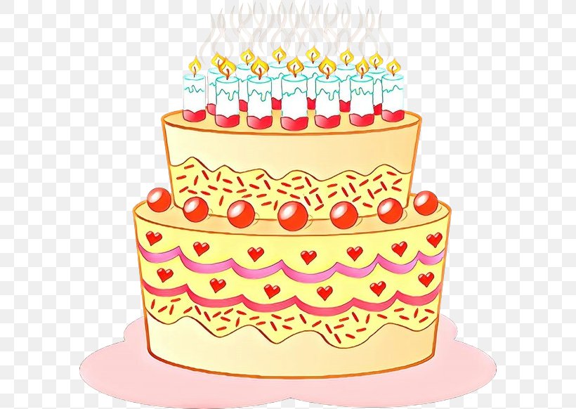 Birthday Candle, PNG, 594x582px, Cartoon, Baked Goods, Birthday Candle, Buttercream, Cake Download Free