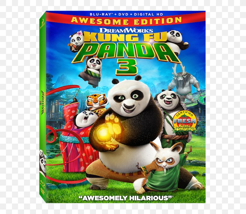 Blu-ray Disc Po Giant Panda Digital Copy Kung Fu Panda, PNG, 610x715px, Bluray Disc, Advertising, Animated Film, Digital Copy, Dreamworks Animation Download Free