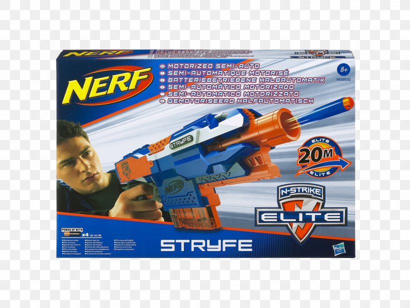 NERF N-Strike Elite Stryfe Blaster Nerf Blaster, PNG, 1984x1491px, Nerf Nstrike Elite, Aircraft, Airplane, Game, Gun Download Free