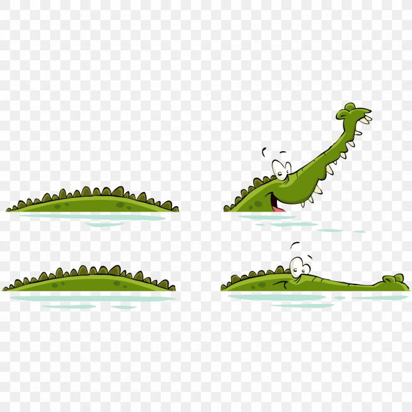 Crocodile Royalty-free Clip Art, PNG, 1000x1000px, Crocodile, Crocodilia, Drawing, Grass, Green Download Free