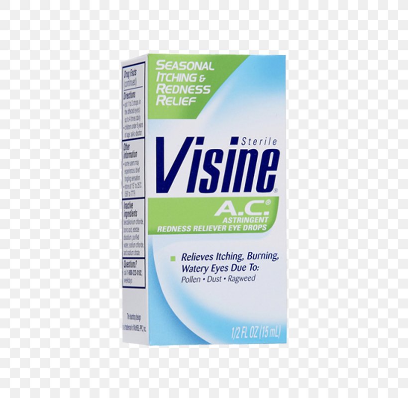 Visine Advanced Redness + Irritation Relief Eye Drops & Lubricants Tetryzoline, PNG, 800x800px, Visine, Allergy, Brand, Drop, Dry Eye Syndrome Download Free