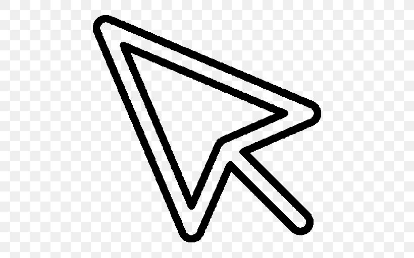 Computer Mouse Pointer Arrow, PNG, 512x512px, Computer Mouse, Area, Black, Black And White, Cursor Download Free