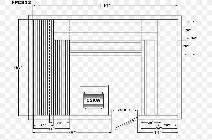 Sauna Room Furniture Design Technical Drawing, PNG, 734x544px, Sauna