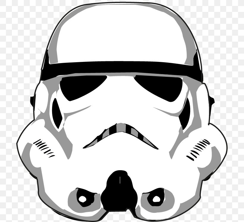 Stormtrooper Anakin Skywalker Drawing Helmet, PNG, 711x746px, Stormtrooper, Anakin Skywalker, Art, Automotive Design, Black And White Download Free