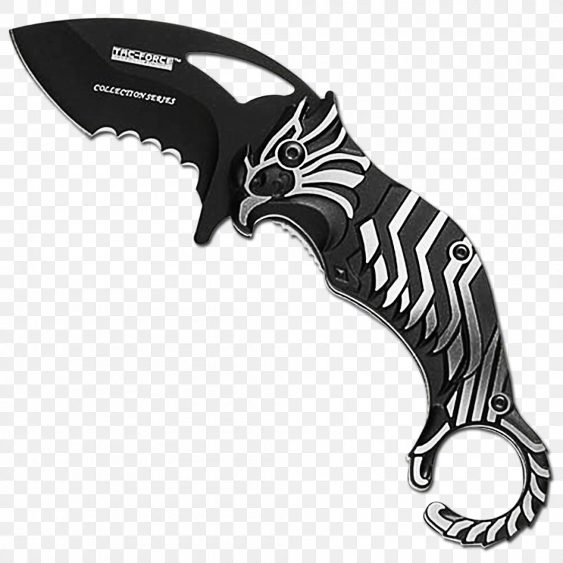 Throwing Knife Hunting & Survival Knives Blade Karambit, PNG, 1000x1000px, Throwing Knife, Assistedopening Knife, Black, Black And White, Blade Download Free