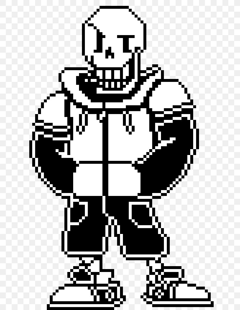 Undertale Papyrus Sprite, PNG, 680x1060px, Undertale, Area, Art, Black And White, Deviantart Download Free