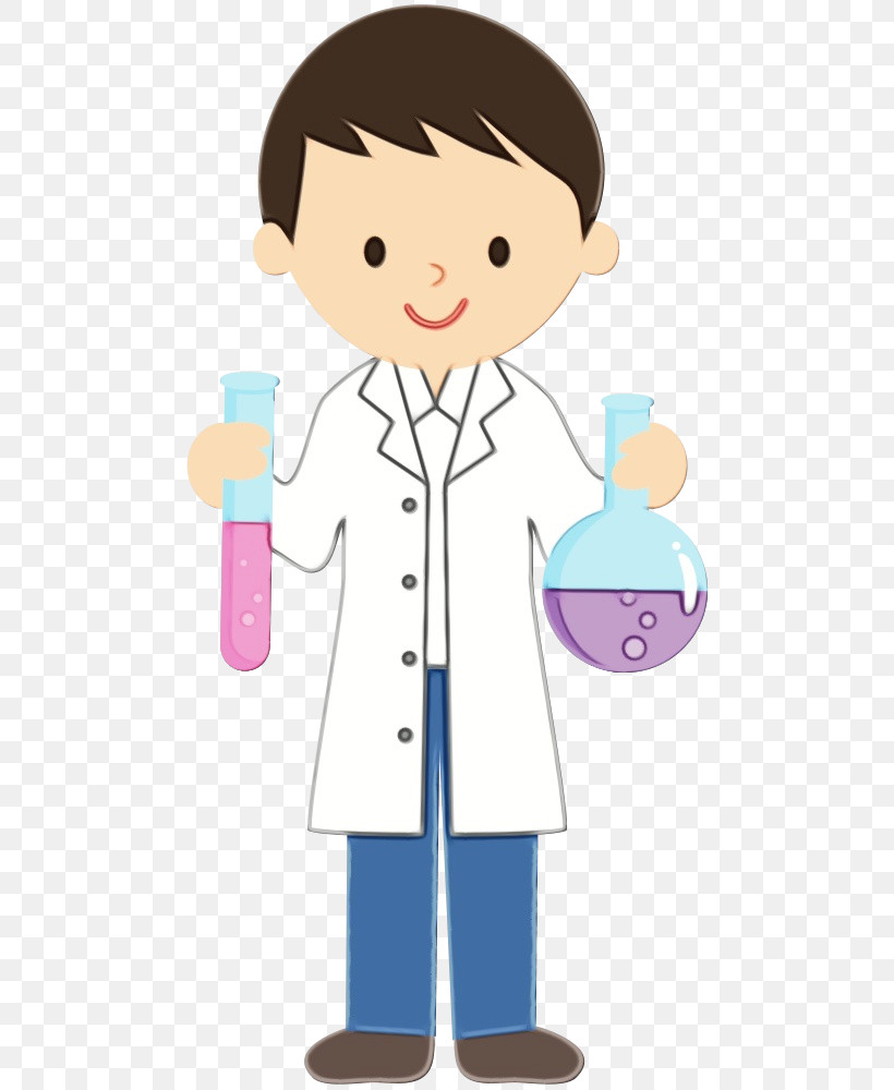 Cartoon Child Smile White Coat, PNG, 484x1000px, Watercolor, Cartoon, Child, Paint, Smile Download Free